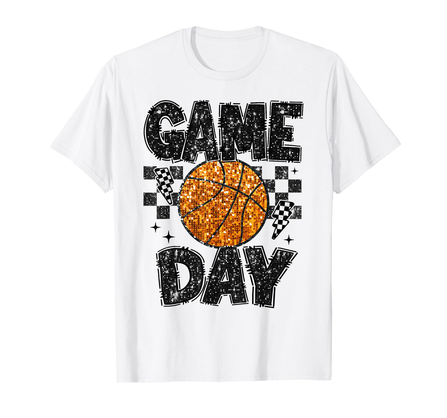 Game Day Basketball Life Cute Mama Mom Matching Retro T-Shirt