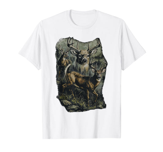 Men Kids Boys Deer Hunting Forest Wildlife Hunters Toddler T-Shirt