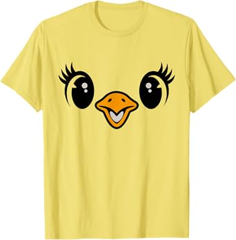 Halloween Chick Face Tshirt Costume Kids Cute Baby Chicken T-Shirt