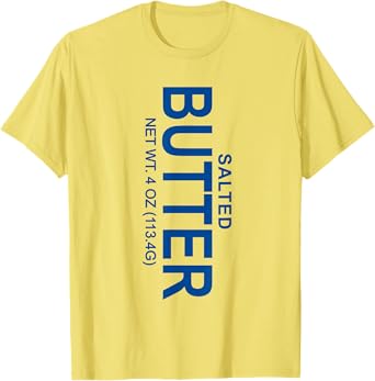 Smooth Salted Stick Of Butter Funny Halloween Simple Costume T-Shirt