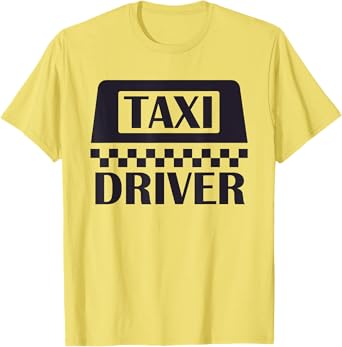 Yellow Taxi Costume Halloween Funny Taxi Driver Men Driving T-Shirt