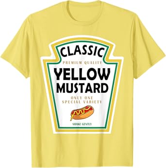 Yellow Mustard DIY Halloween Costume Matching Group Mustard T-Shirt