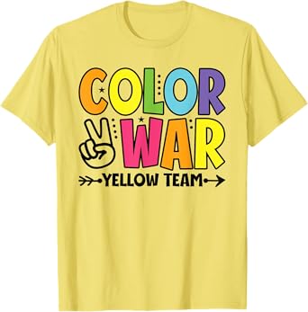 Color War Yellow Team Sleepaway Summer Camp Game T-Shirt