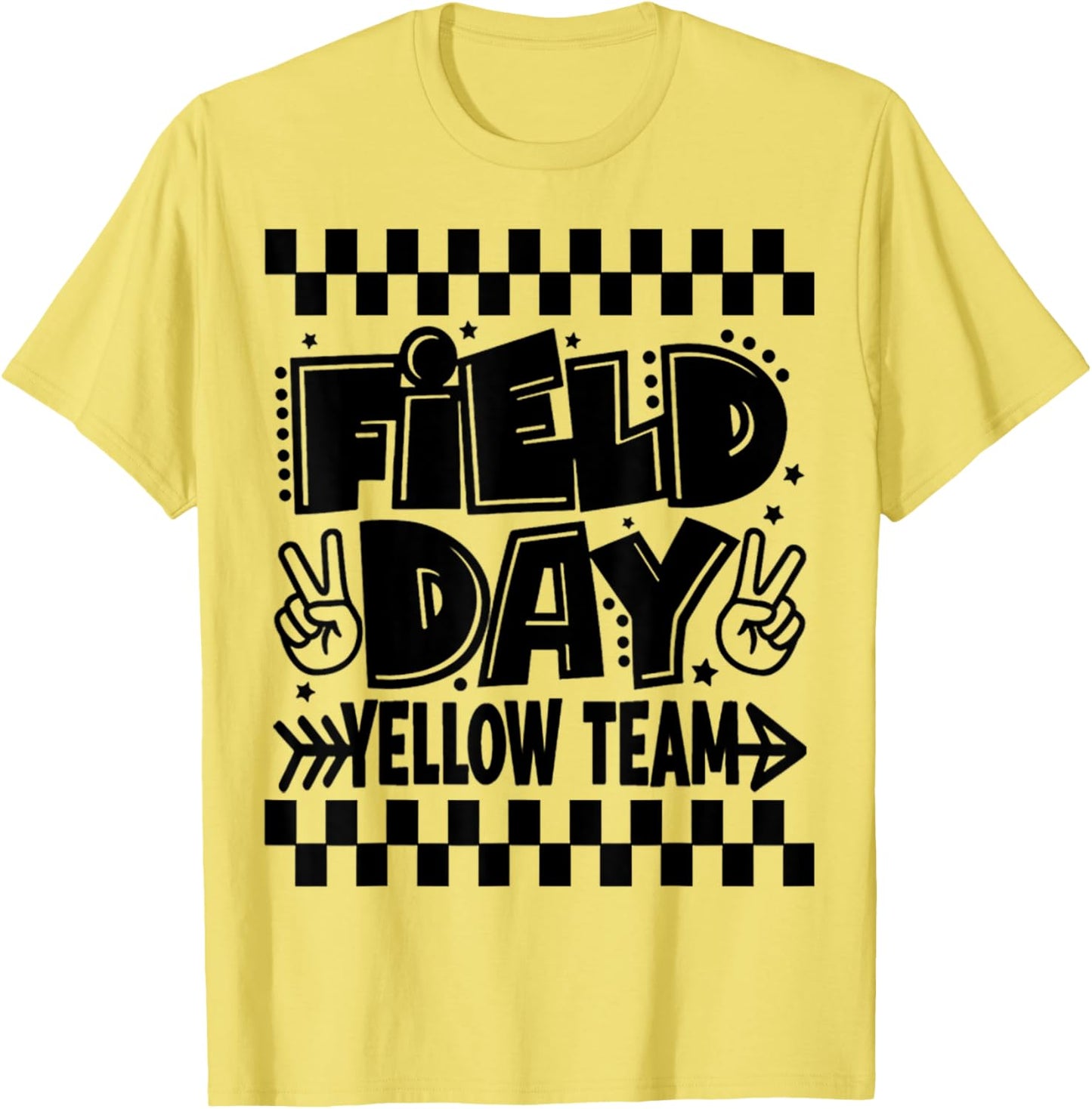 Field Day 2025 Yellow Team Color Game Competition Kids Fun T-Shirt