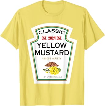 Yellow Mustard DIY Halloween Costume Couples & Group Mayo T-Shirt