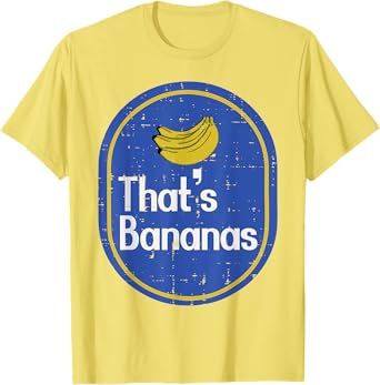 Thats Bananas Sticker Fruit Costume Halloween Men Women Kids T-Shirt