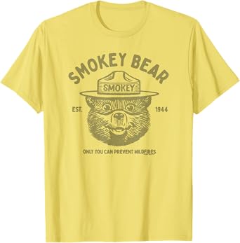 Vintage Smokey Bear Logo Only You Can Prevent Wildfires T-Shirt