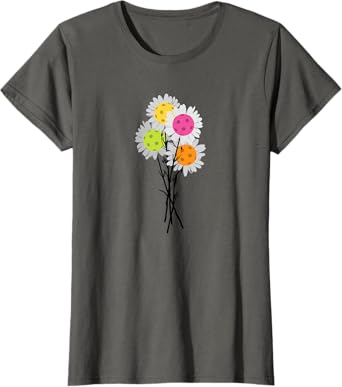Mother's Day Pickleball Flower Bouquet Spring Valentine's T-Shirt
