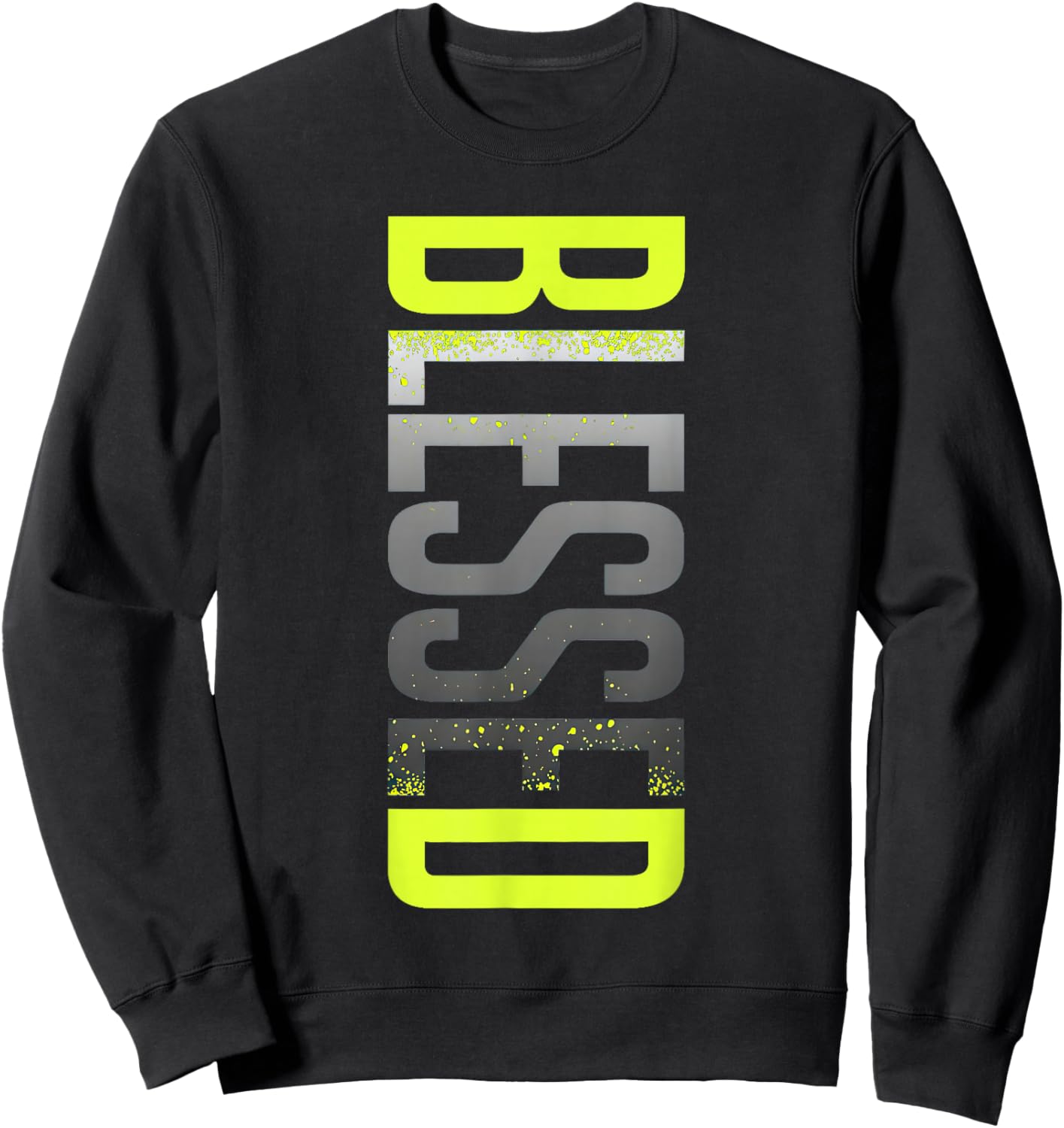 Neon Yellow Black Cool Grey Graphic Match T-Shirt - Sweatshirt | Black