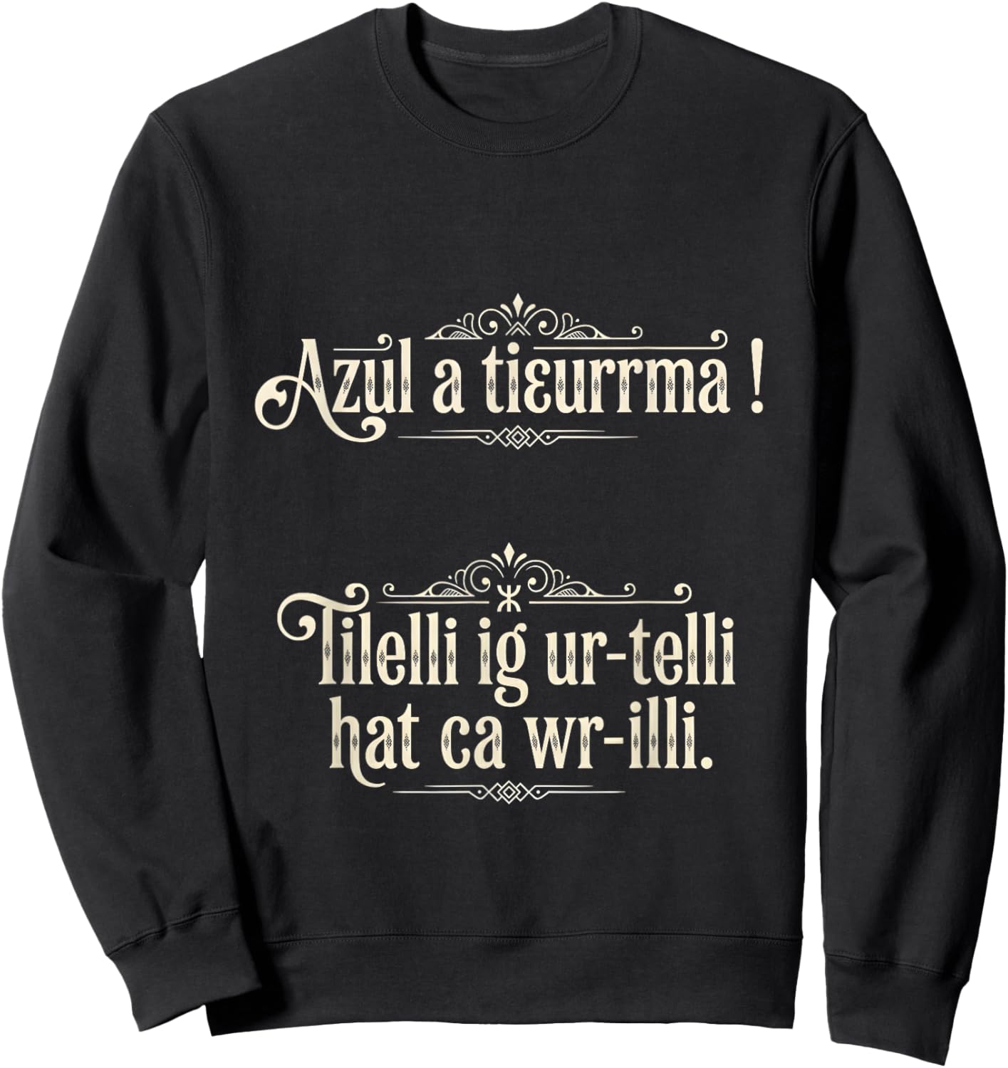Hello People Funny Design T-Shirt Sweatshirt - Sweatshirt | Black