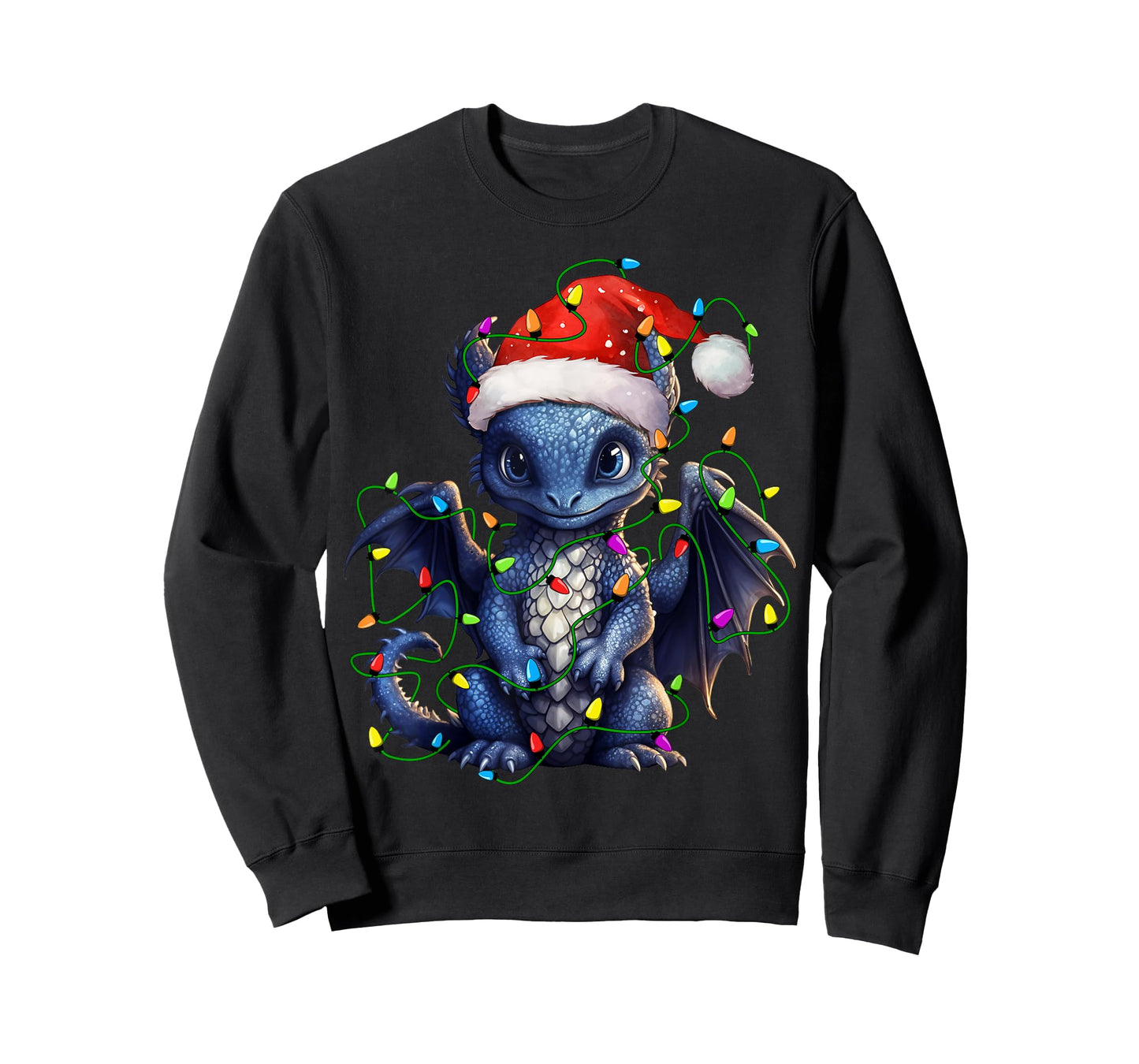 Dragon Santa Christmas Tree Lighting Xmas Funny T-Shirt