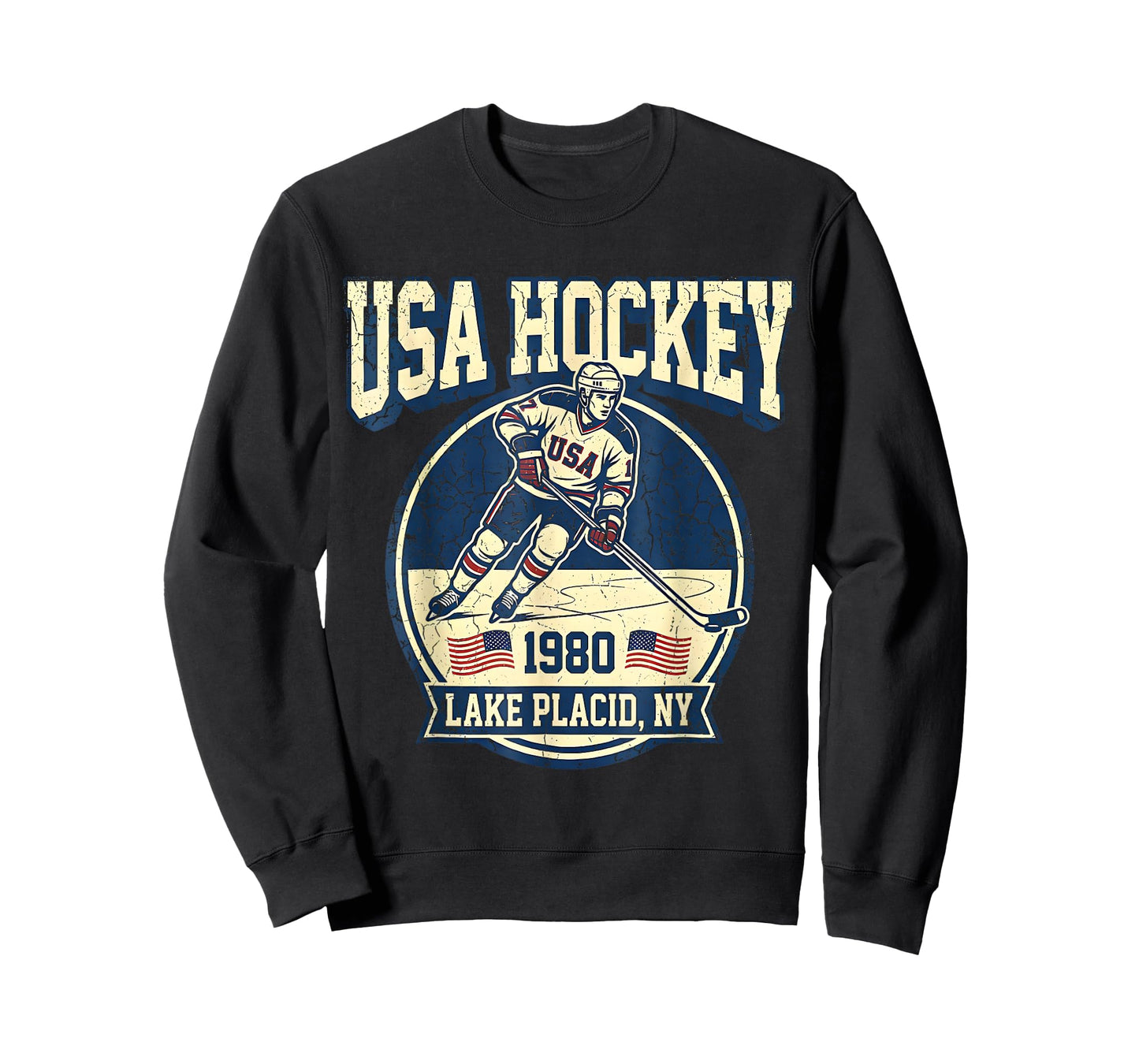 USA Hockey 1980 T-Shirt - Sweatshirt | Black