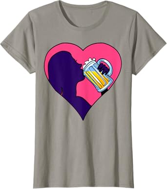 Beer is My Valentine I Love Beer I Heart Beer Drinking Girl T-Shirt