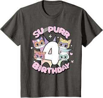 Disney Jr. SuperKitties Su-Purr 4th Fourth Birthday Gift T-Shirt