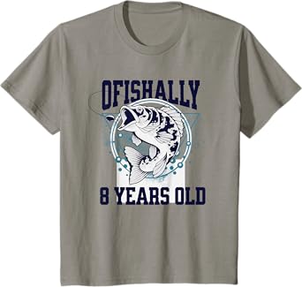 Kids Ofishally 8 Years Old, Eighth Birthday T-Shirt