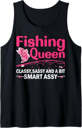 Funny Fishing Design For Woman Fishing Tank Top