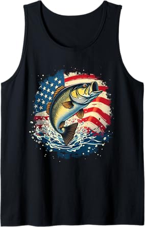 Patriotic Fishing Tank Top