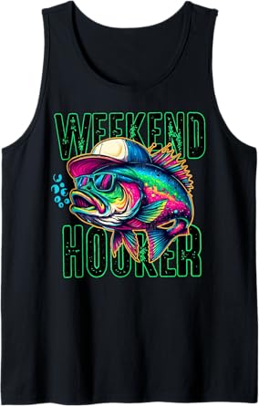 Weekend Hooker Colorful Fishing Tank Top