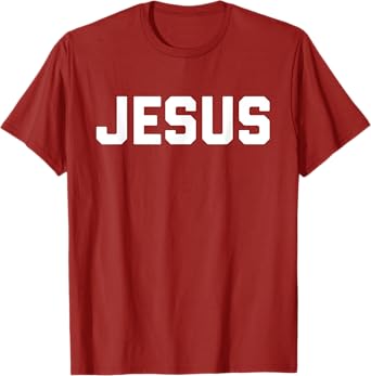 Jesus T Shirt | Red and White Jesus Christ Tee Gift T-Shirt