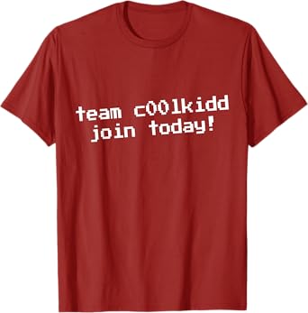 Team C00lkidd Join Today kids Funny Men Women Quote red kids T-Shirt