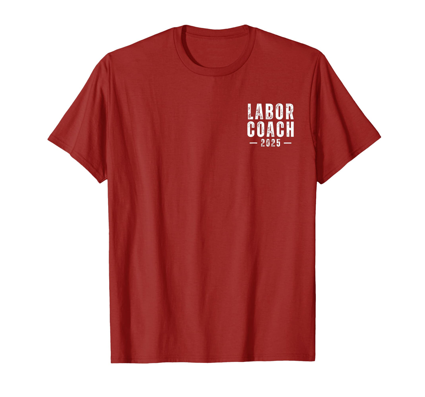 Minimalist Pocket Labor Coach 2025 New Dad Pregnancy Birth T-Shirt