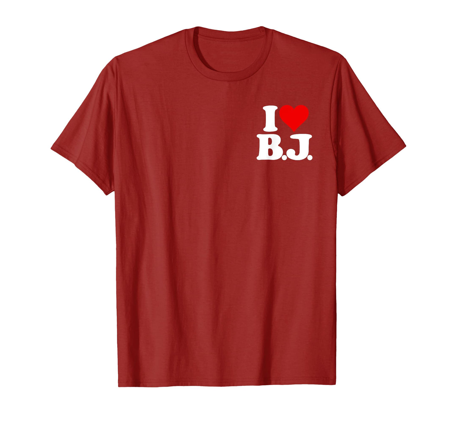 I LOVE BJ I HEART B.J. NAME INITIALS MONOGRAM T-Shirt
