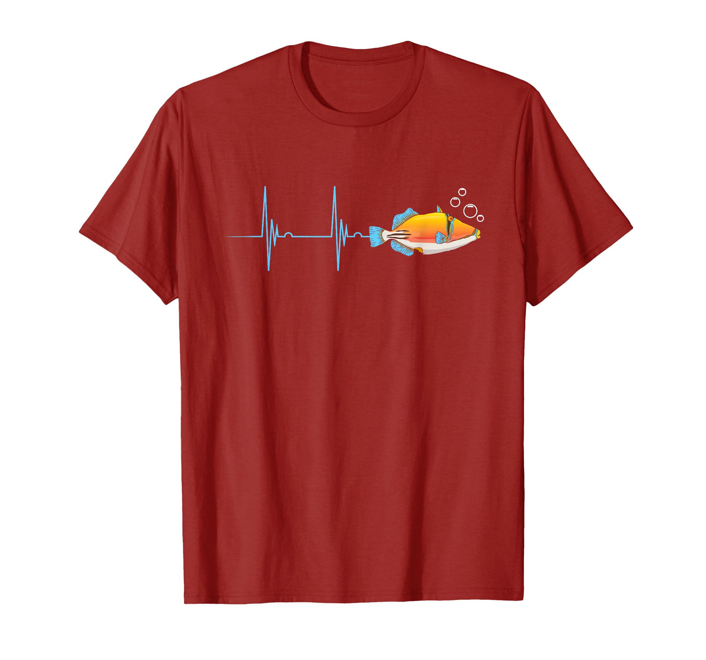 Humuhumunukunukuapua'a Hawaiian Reef Triggerfish Heartbeat T-Shirt