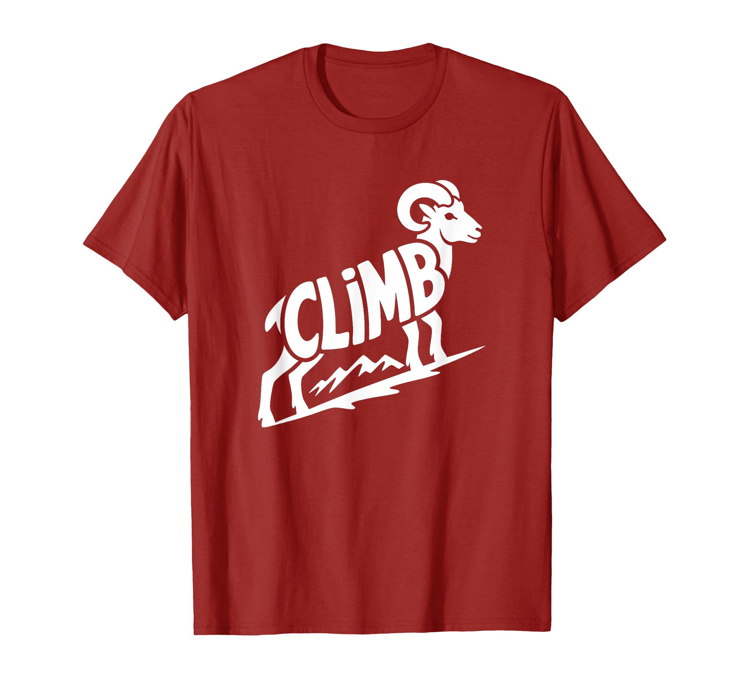 Climb - Rock Climbing & Bouldering Bighorn Ram Word Art T-Shirt