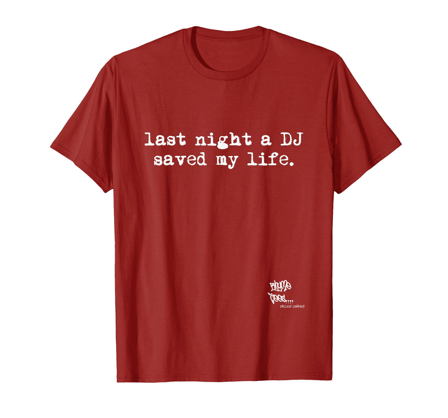 OLD SCHOOL RAP HIP HOP Last Night A DJ Saved My Life 80's T-Shirt