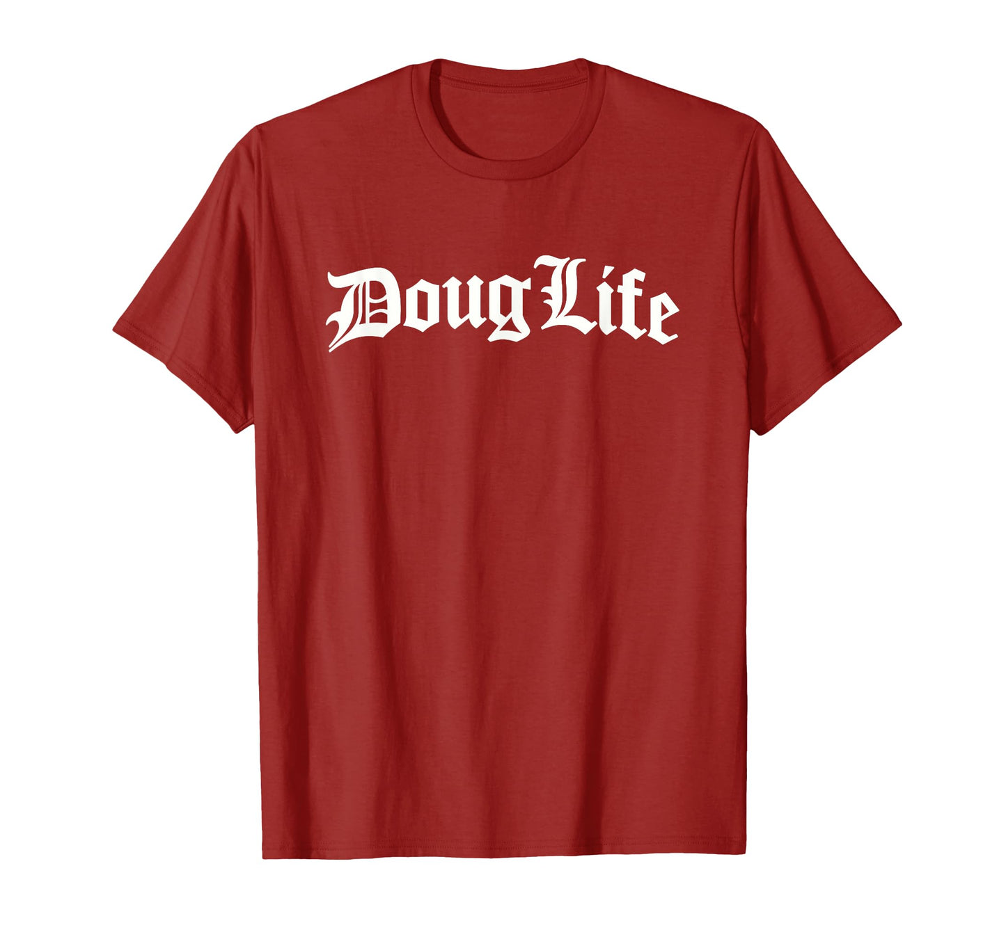 Living The Doug Life by Trudenz Unisex T-Shirt, Black, Small, Short Sleeve, Modern Casual, Crew Neck, XS/US Small, Regular Fit, Doug Humorous Named T-Shirt
