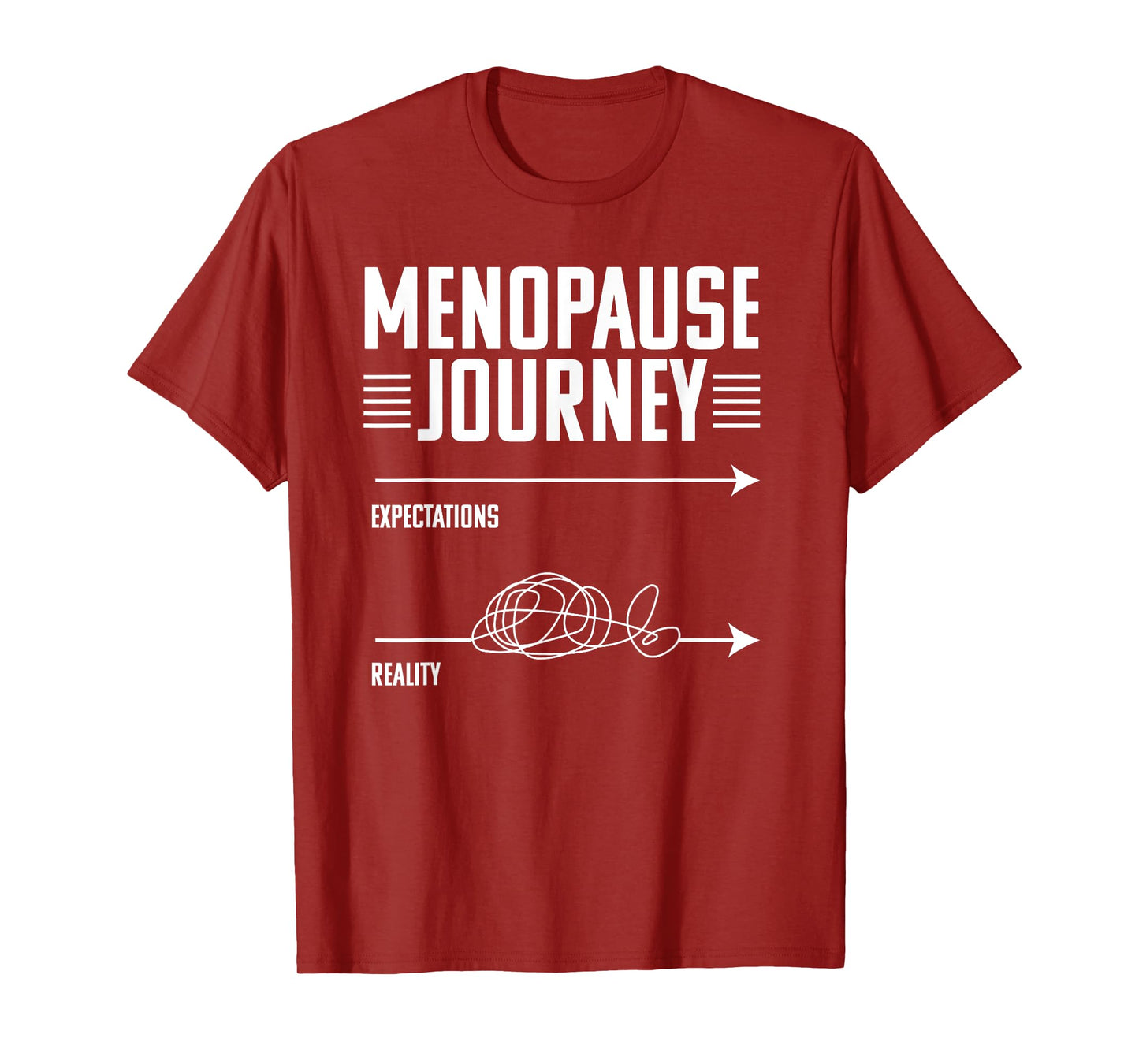 Funny Expectations Reality Menopause Journey Menopausing T-Shirt