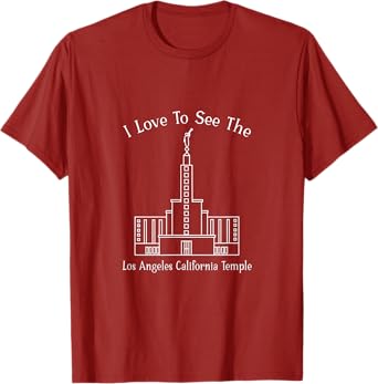 Los Angeles CA Temple, I love to see my temple, happy T-Shirt