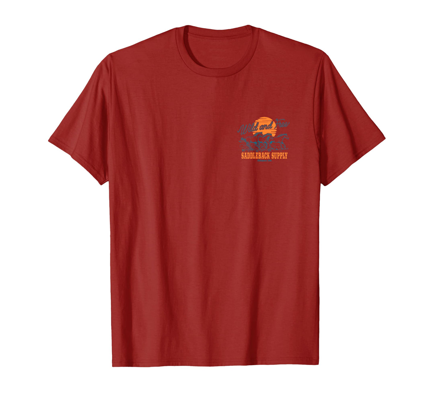 Saddleback Wild and Free Horses Logo Lightweight Graphic T-Shirt