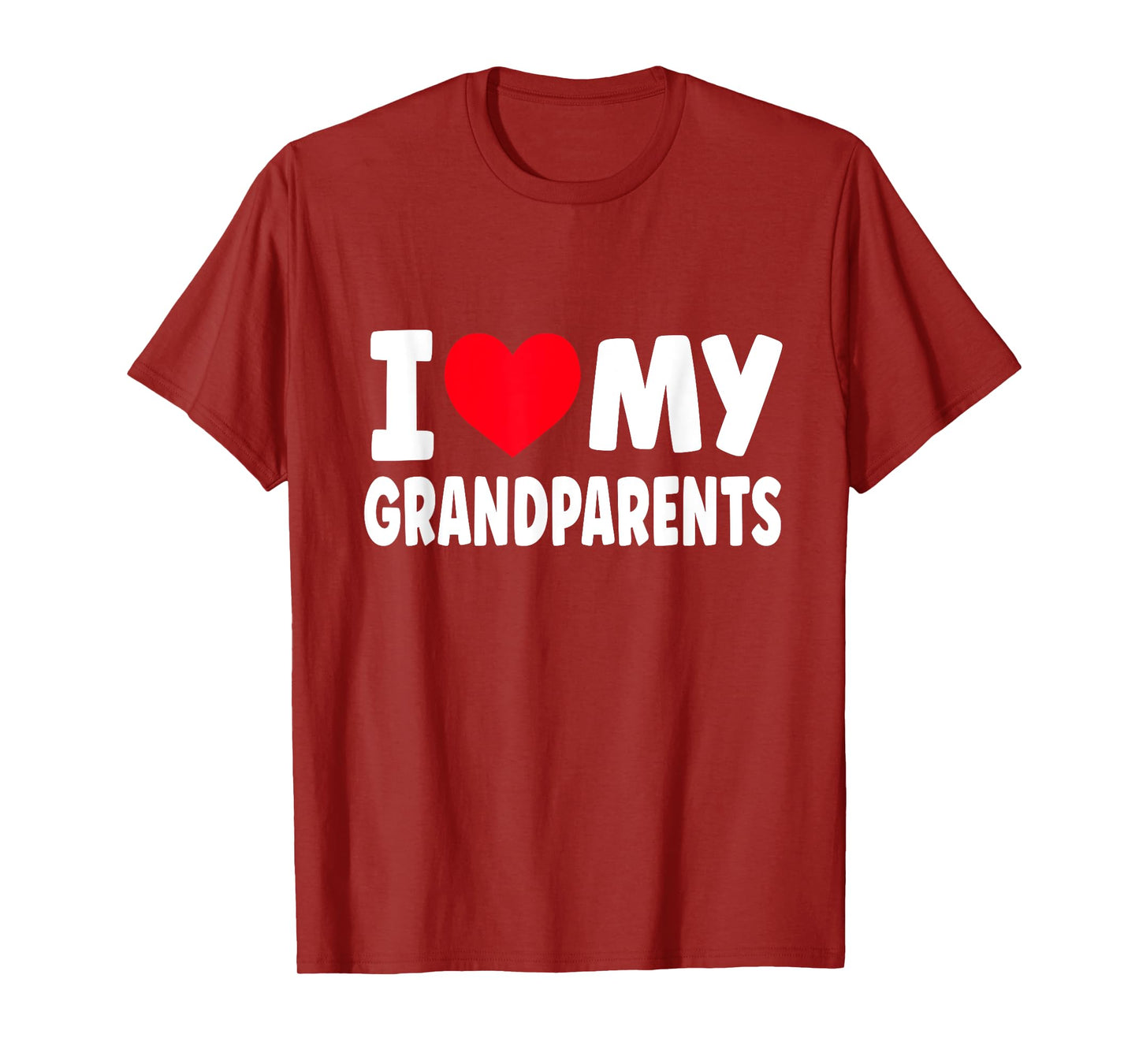I Love My Grandparents I Heart My Grandparents T-Shirt