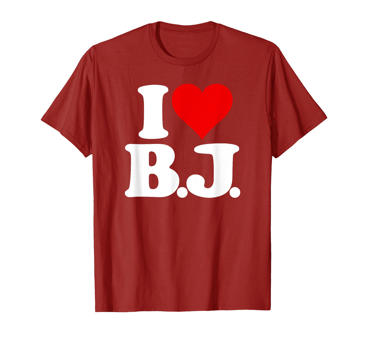I LOVE BJ I HEART B.J. NAME INITIALS MONOGRAM T-Shirt