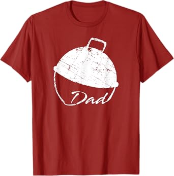 Fishing Bobber Dad T-Shirt Lake Father's Day Gift Light