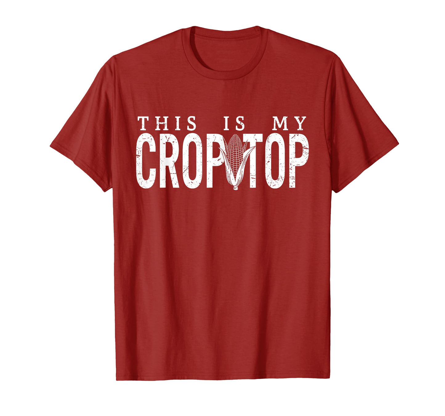 This Is My Crop Top Food Pun Corn Funny Farmer Meme Corn T-Shirt