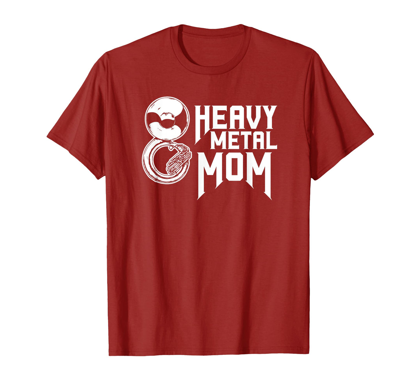 Vintage Heavy Metal Mom Tuba Sousaphone Marching Band Mom T-Shirt