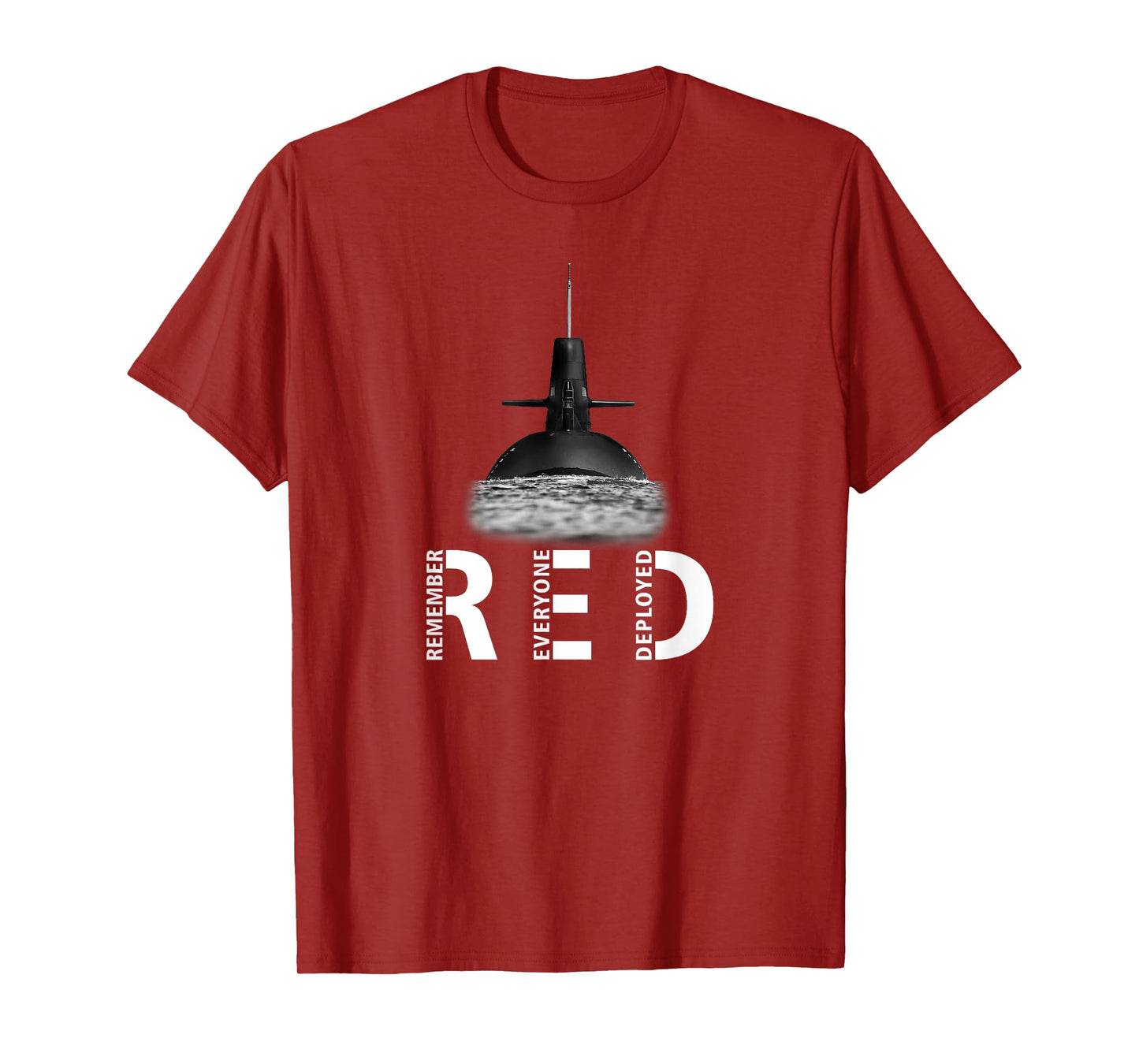 RED Friday Remember Everyone Deployed Military Submarine T-Shirt
