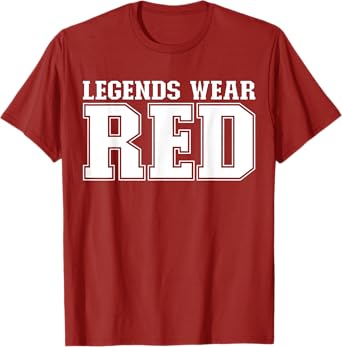Legends Wear Red Spirit Wear Team Game Color War Funny T-Shirt