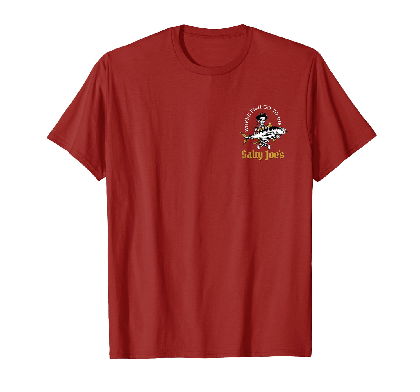 Salty Joe's Ol' Angler Fishing Logo Surf Shop T-Shirt