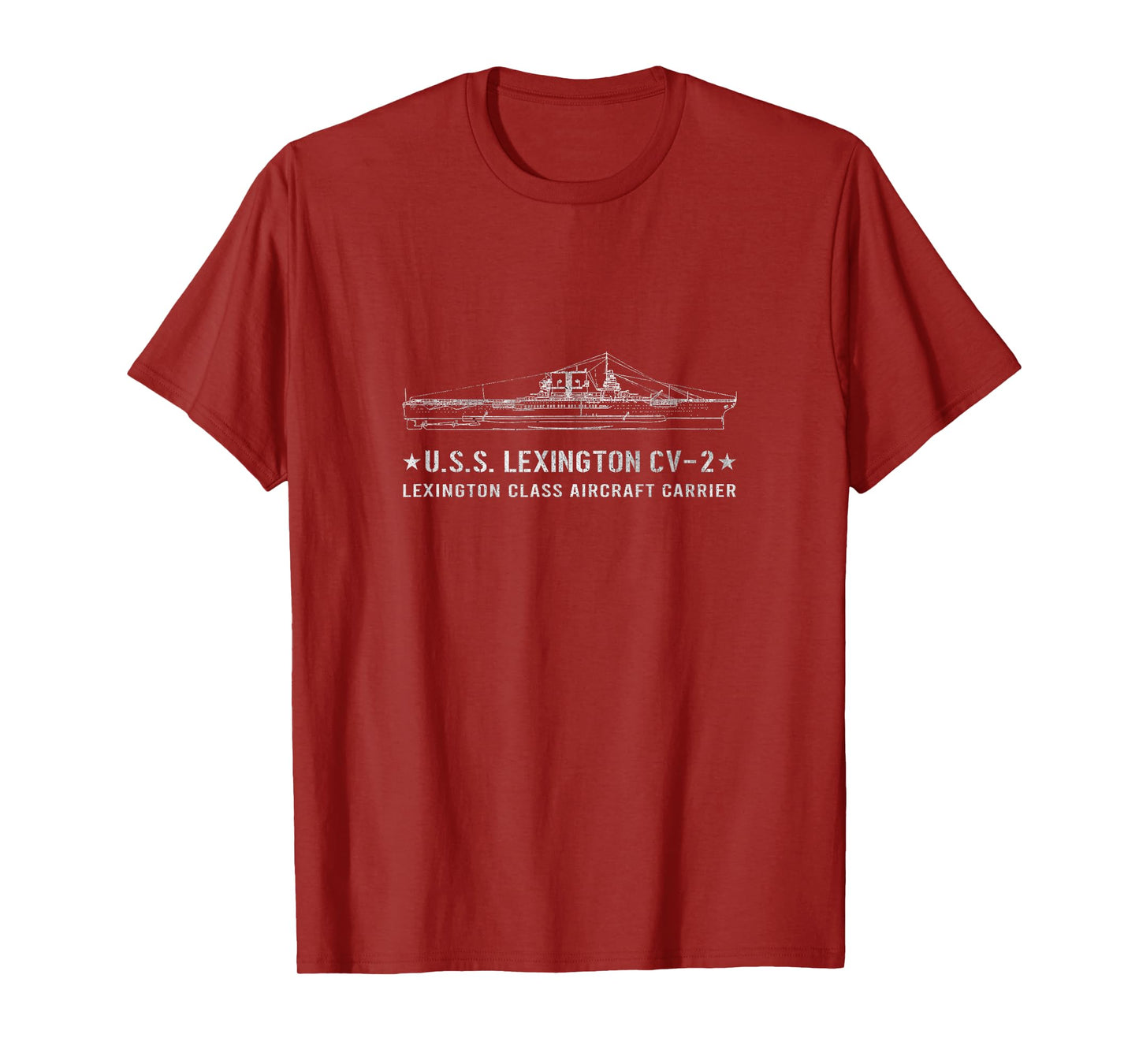 USS Lexington CV-2 WWII Aircraft Carrier Sailor Veterans Day T-Shirt