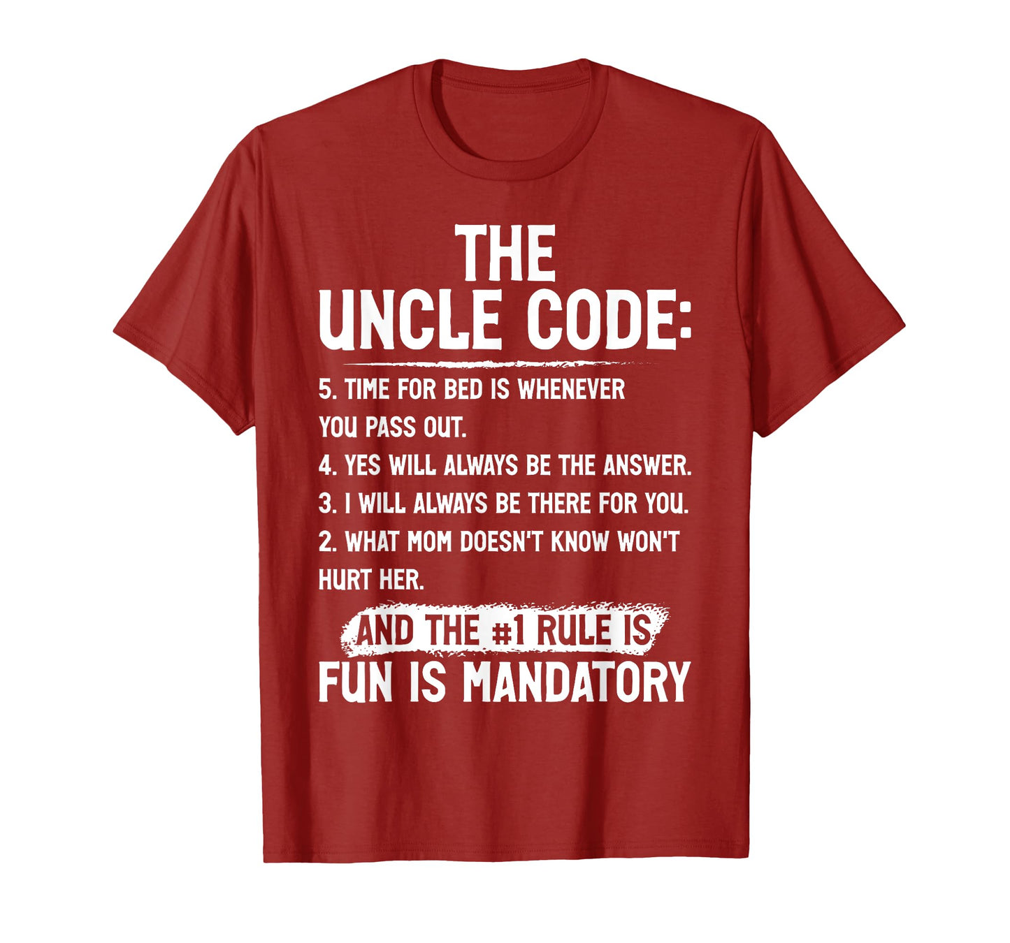Mens Funny Uncle Gifts From Niece Nephew Funny the Uncle Code T-Shirt
