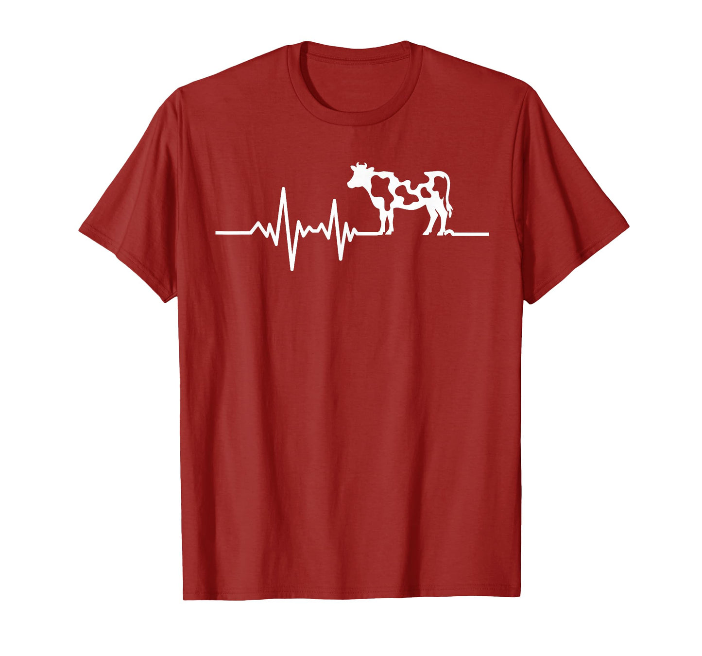 Cow Heartbeat Dairy Farming Ranch Life Cattle Lover Gifts T-Shirt