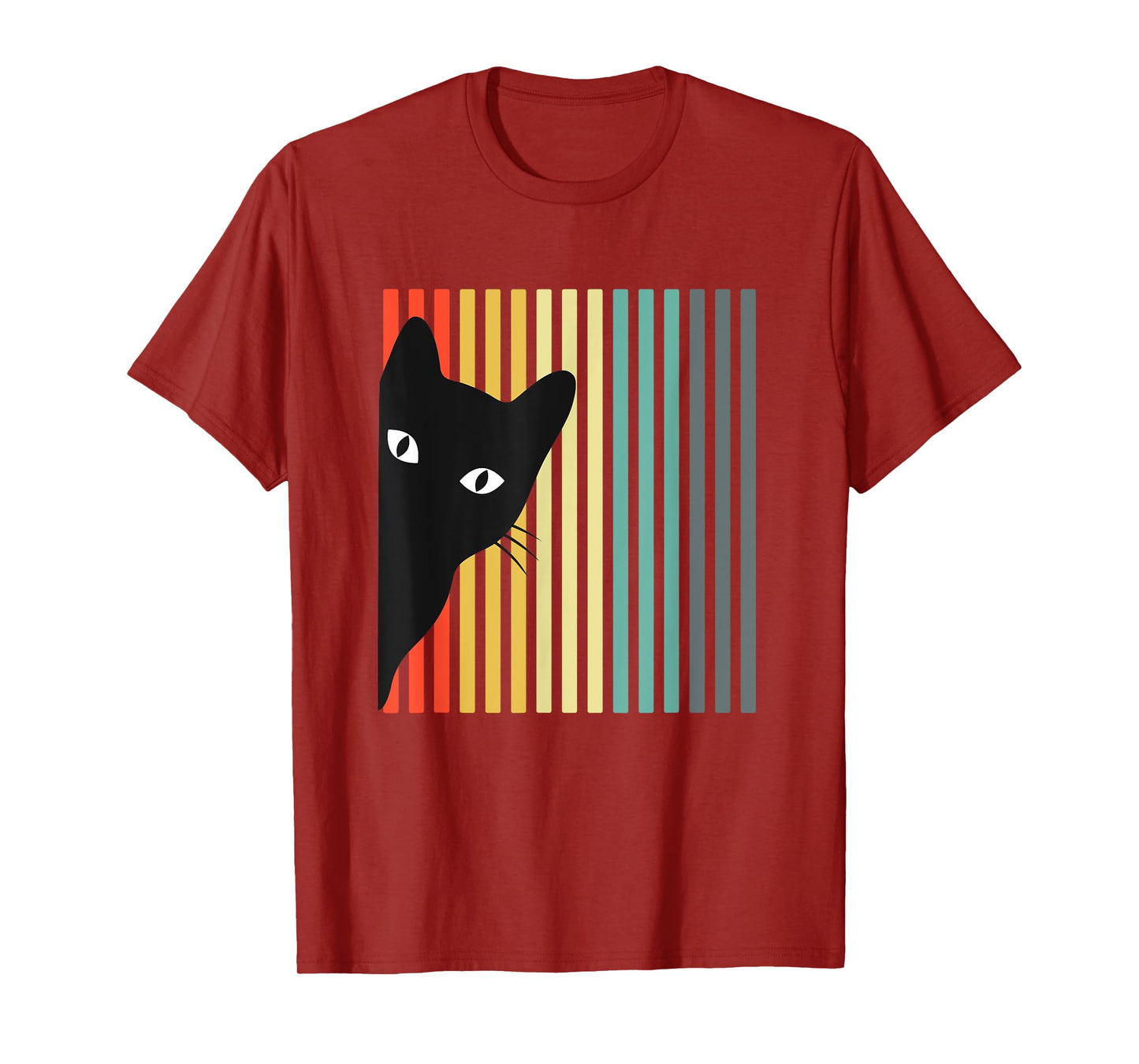 Black Cat Retro Color Cat Lover Design Cat Owner T-Shirt