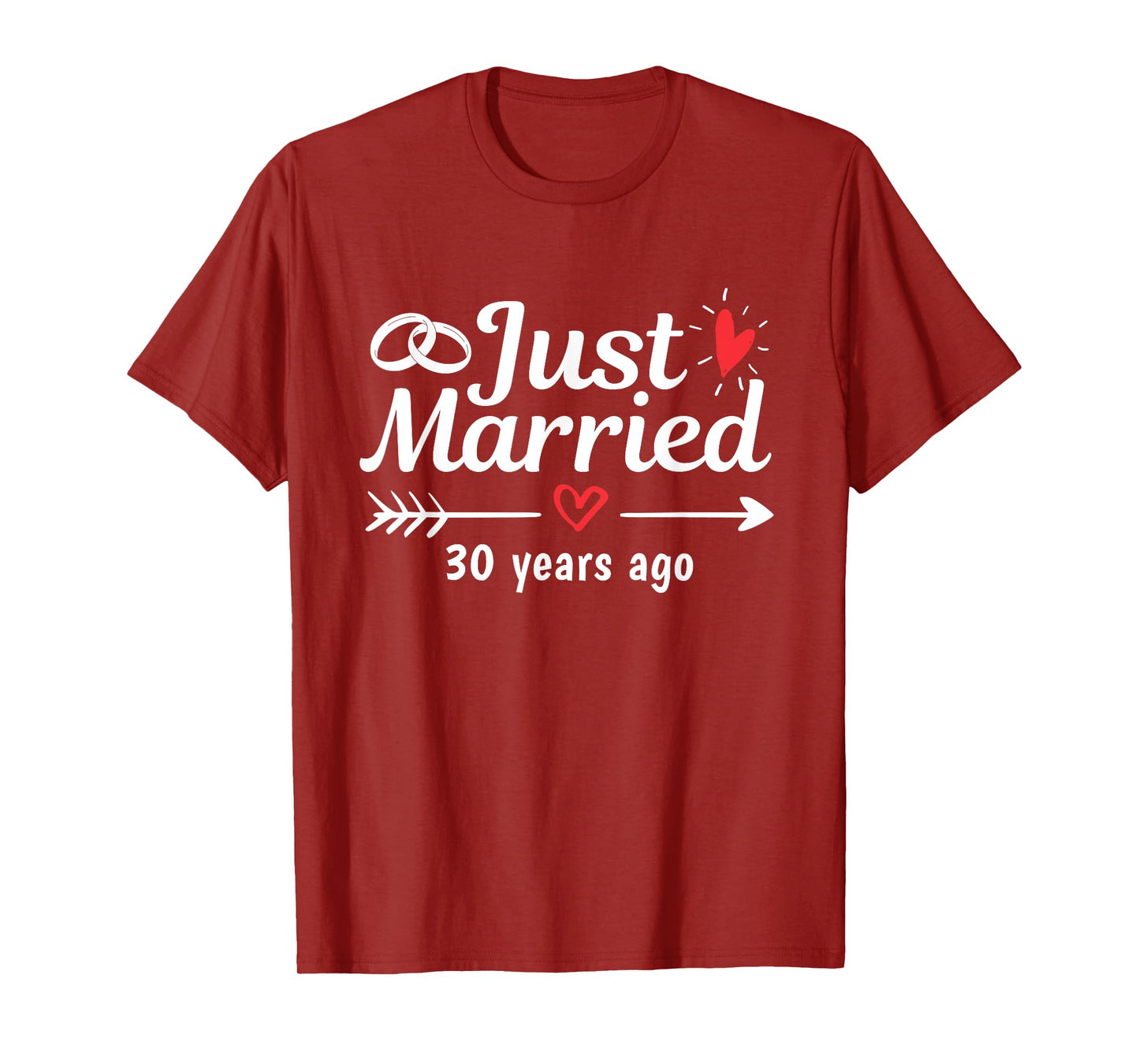 Just Married 30 Years Ago Funny Couple Wedding Anniversary T-Shirt