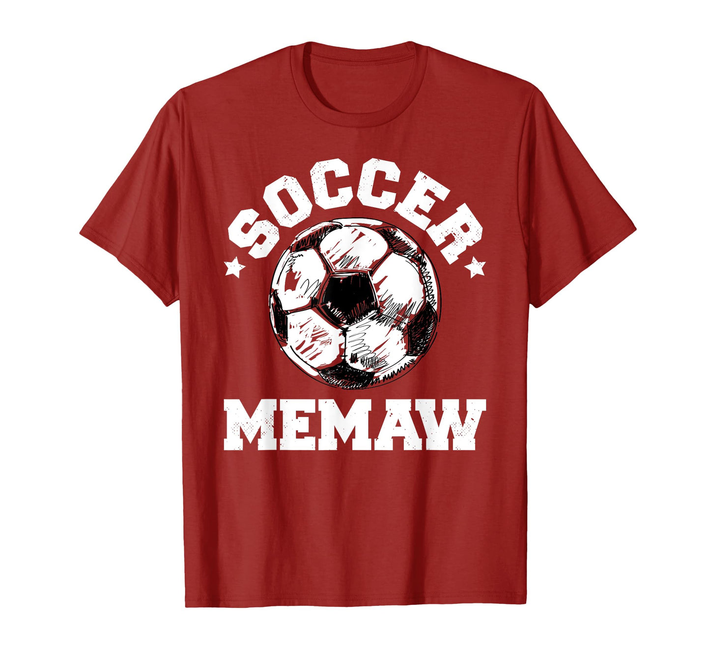 Soccer Memaw Soccer Ball Distressed Funny Soccer Memaw T-Shirt