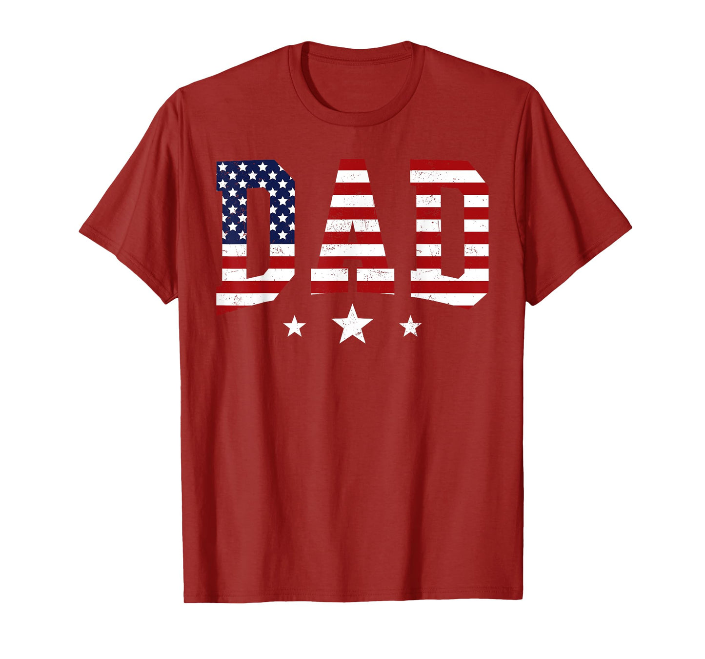 Dad American Flag Stars Patriotic Father And Stripes Fathers T-Shirt
