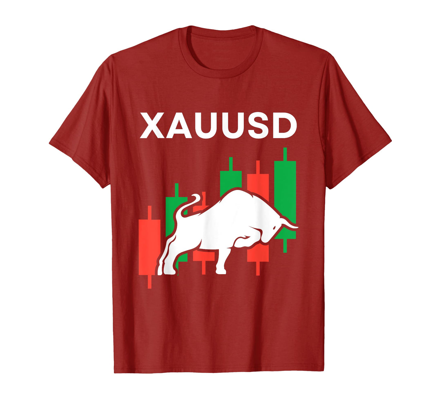 Trading Design For Men Women XAUUSD Forex Day Trader Bull T-Shirt