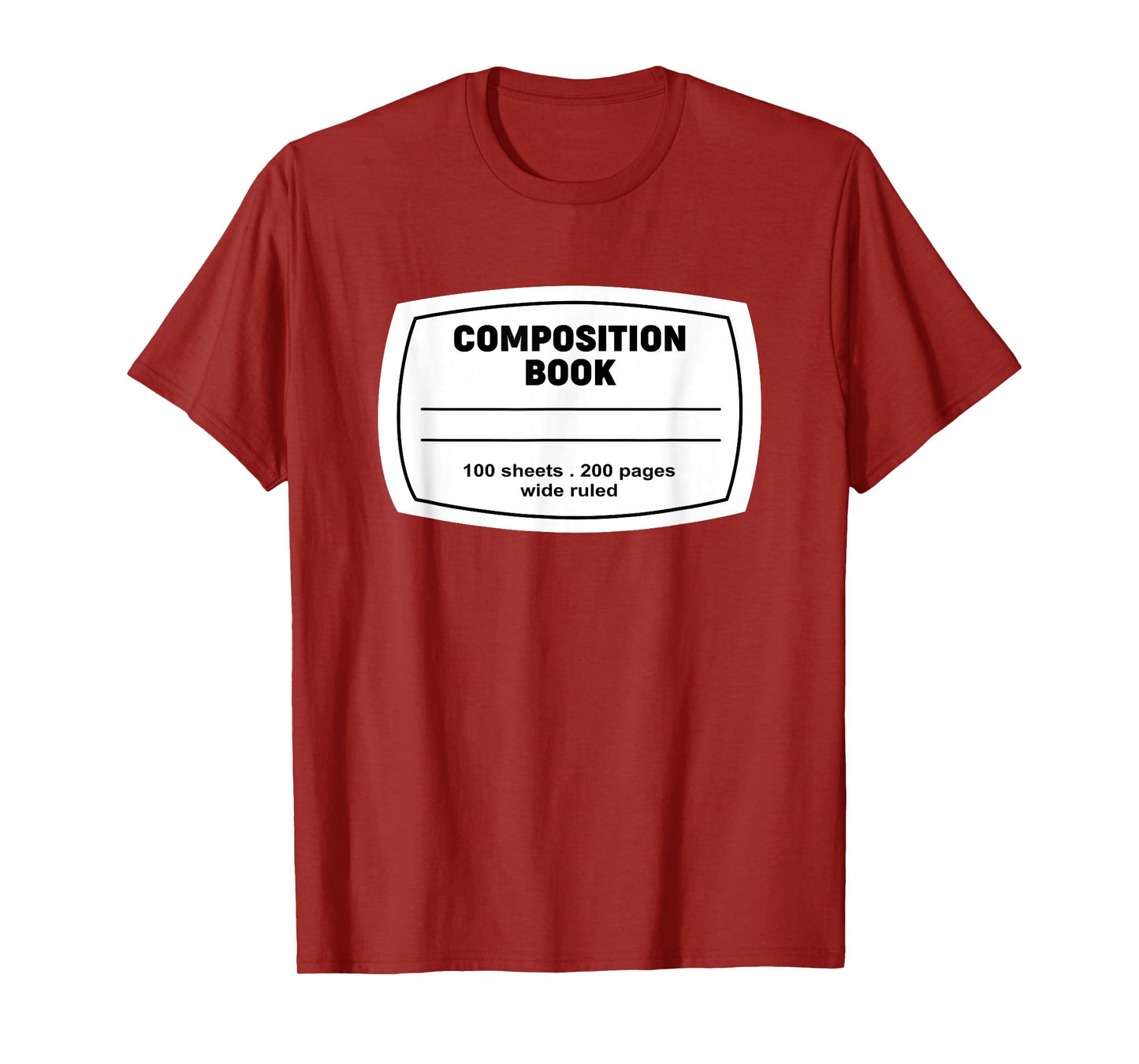 Composition Notebook Halloween Costume Teacher Student T-Shirt